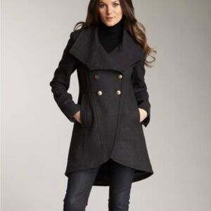 Andrew Marc Dark Gray Milla Wool Coat